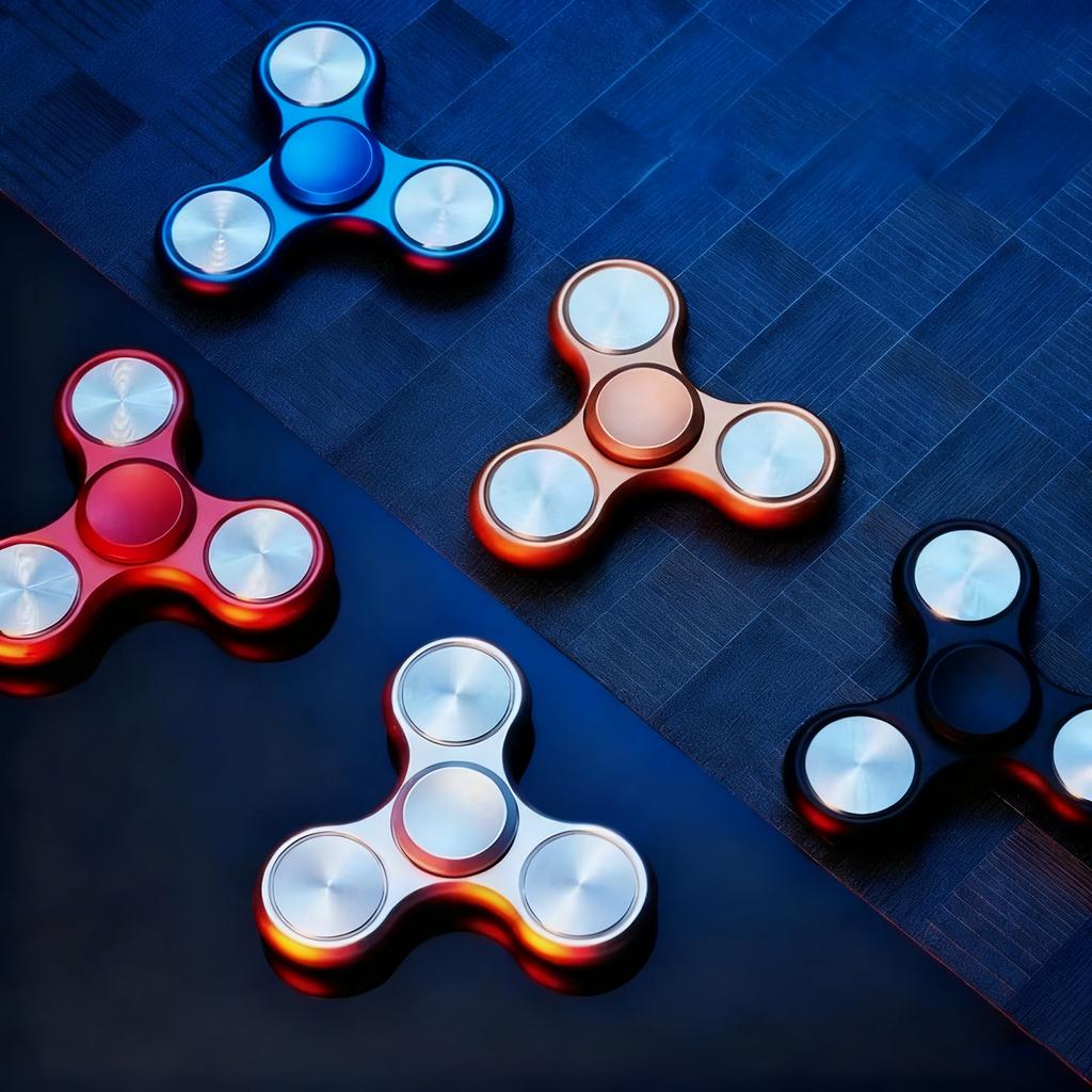 Гироскоп для пальцев Leaker Алюминиевый сплав Гироскоп для пальцев Нержавеющая сталь Большой Три Магических Декомпрессионная Вращающаяся Игрушка