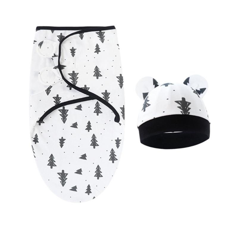 4 Комплекта Детских Пеленок-Коконов, Оберточных Одеял с Шапочкой-Капором, Спальные Мешки, Одеяла против Переворачивания, Пеленки для Малышей 0-12 Месяцев