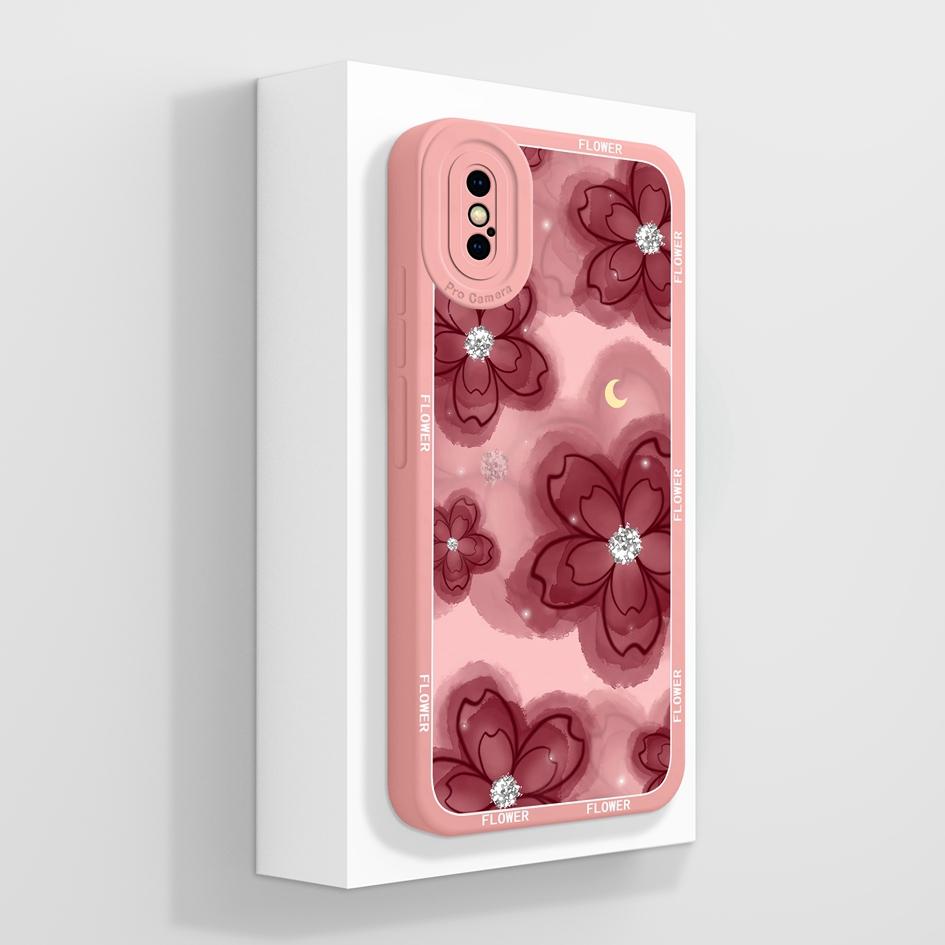 Для Apple iPhone X XR XS SE 6 7 8 11 12 Pro Max Plus Mini чехол для телефона роскошный цветочный узор мягкий жидкий силиконовый противоскользящий защитный чехол для iPhone