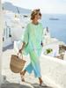 1116 Ladies Crew Neck Elegant Pattern Printed Bohemian Casual Suit