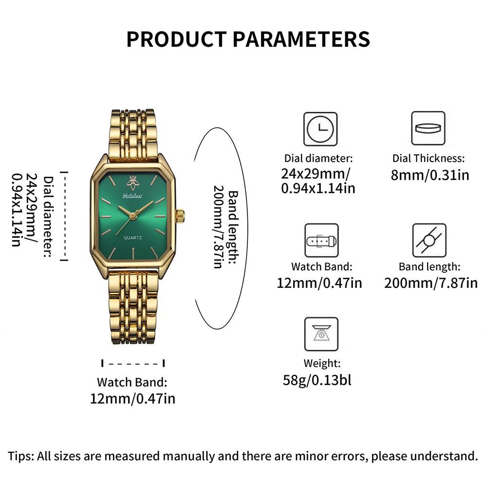 Luxury Square Women Quartz Watch Stainless Steel Bracelet Wristwatch Minimalist Ladies Dress Clock Relogio Feminino