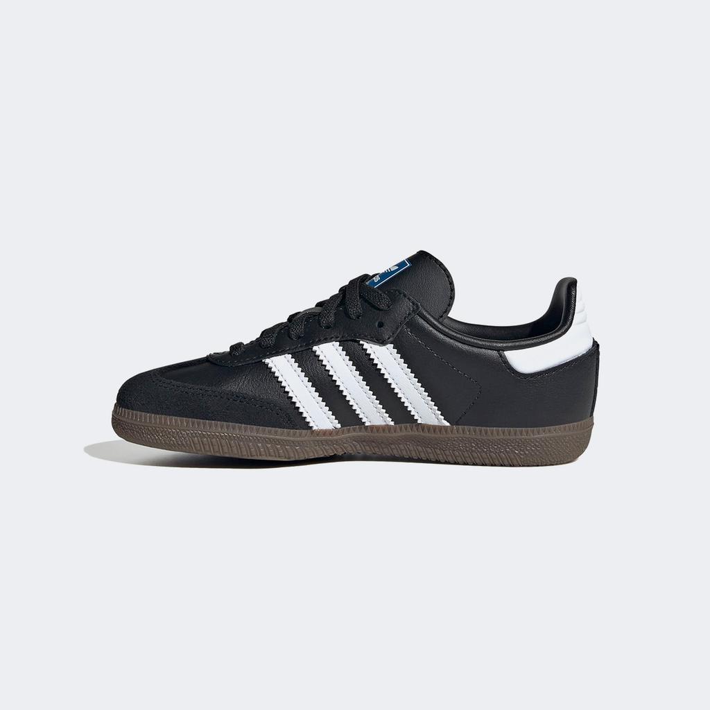 adidas Samba Original Комфортная застежка Детская [JQ6390-CBLACK/FTWWHT/GUM5]