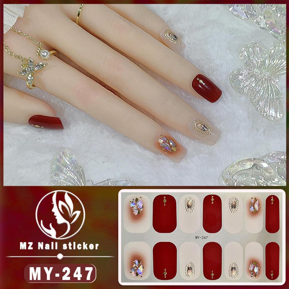 Трехмерная водонепроницаемая самоклеящаяся пленка для гель-лака, не требующая запекания, полная наклейка, европейская и американская сексуальная пленка для ногтей, бумага для ногтей