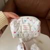 Printed love quilted quilted cotton boat bag small toast bag makeup bag monthly bag