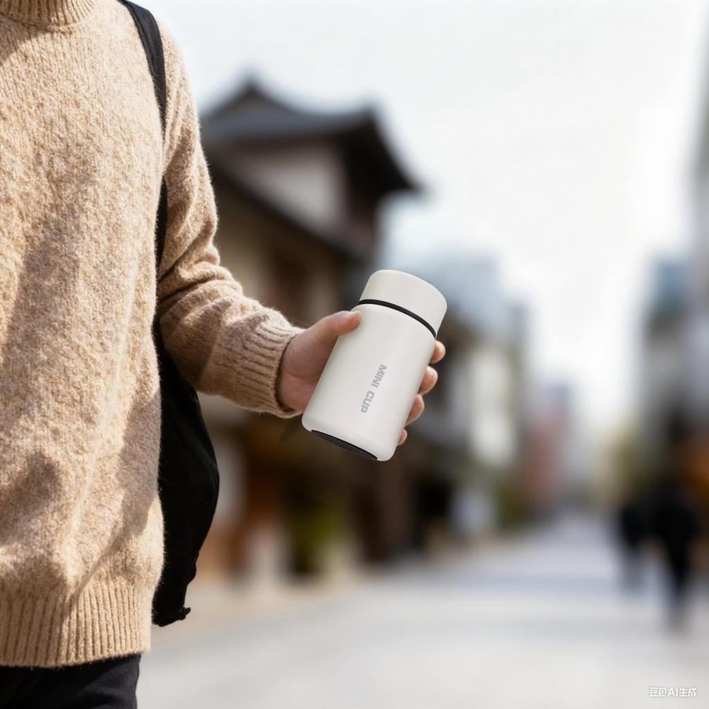 280ml Stainless Steel Water Bottle, Mug, Lightweight, Keeps Drinks Hot or Cold, Cute, Easy to Carry, Stylish, Stainless Steel Mini Water Bottle,