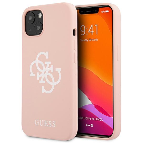 Guess Guhcp13Sls4Gwpi Iphone 13 Mini5,4 Różowy/Pink Hard Case Silicone 4G Logo