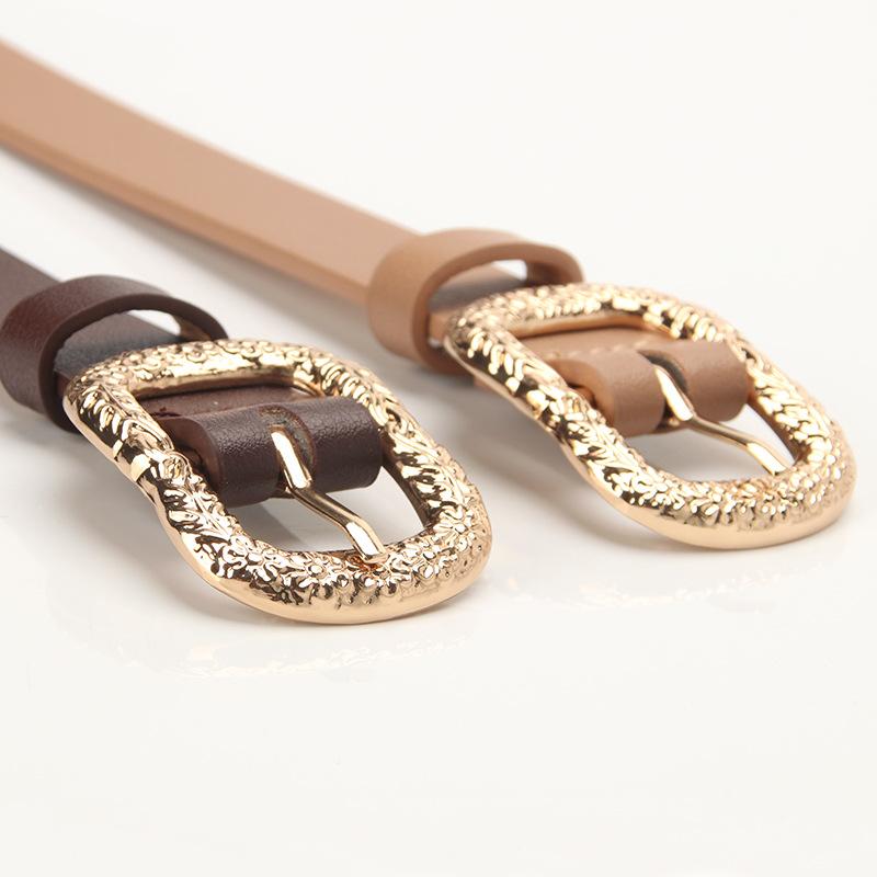 Креативный, Персонализированный и Модный Женский Ремень, Универсальный Студенческий Ремень для Джинсов, Женский Ремень с Металлической Пряжкой с Резьбой