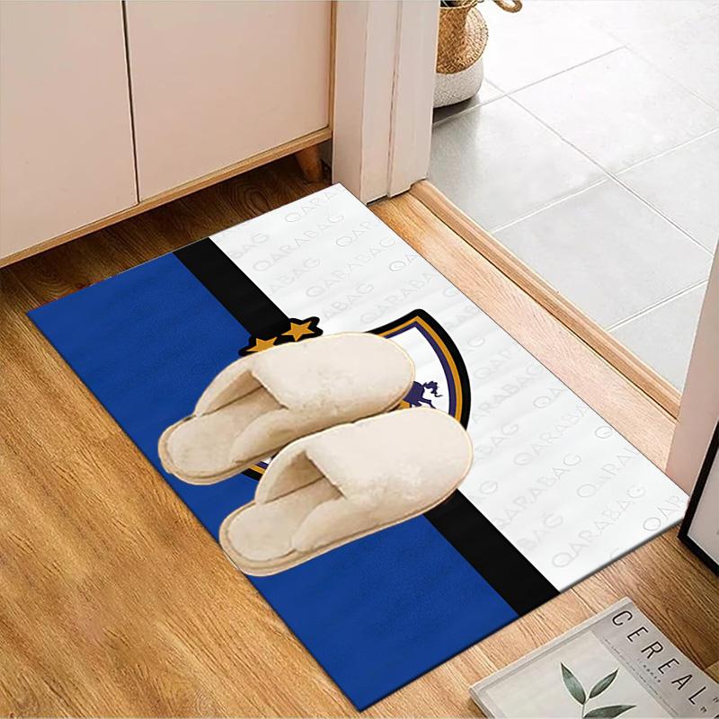 Qarabag Soccer Team Crest Design Rug Office Floor Mat - Machine Washable for Bedroom, bedroom, livingroom, Room Decor Fan Gifts Christmas