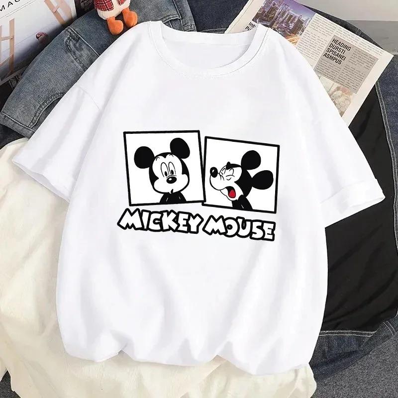 Cute Mouse Graphic Women Tshirt Cartoon Printed Short Sleeve Tee Shirt Funny Duck T Shirts Summer Streetwear Y2k Clothes Tops