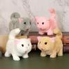 Kids Electric Plush Cat Toy Walking Head Shaking Tail Wagging Interactive Kitten Plushie Toy Toddlers Boys Girls Educational Simulation Animal Toy