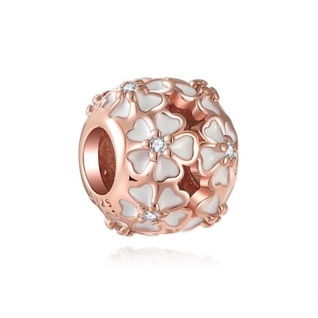 Розовое золото, сверкающее всевидящее око, тигр, фламинго, очаровательная бусина, подходит для оригинального модного браслета, ювелирные изделия своими руками для женщин