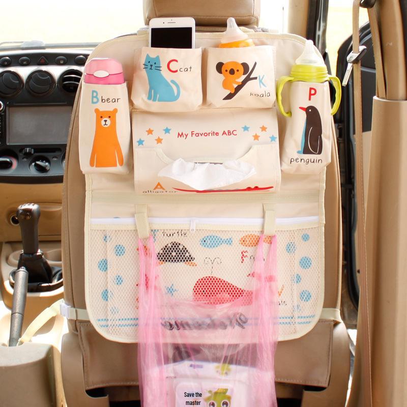 Children's Multifunctional Car Seat Organizer with Touch Screen Compartment