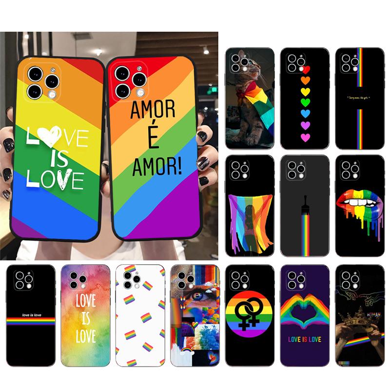 Phone Case For iPhone 17 Pro Max Air 16 15 14 13 Pro Max 15 16 Pro 15Plus Gay Lesbian LGBT Love Mobile Phone Case Funda