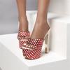 Sexy Slippers Women Summer Shoes Outdoor High Heels Platform Slides Ladies Luxury Designer Pink Red Stars Sandals Woman Big Size
