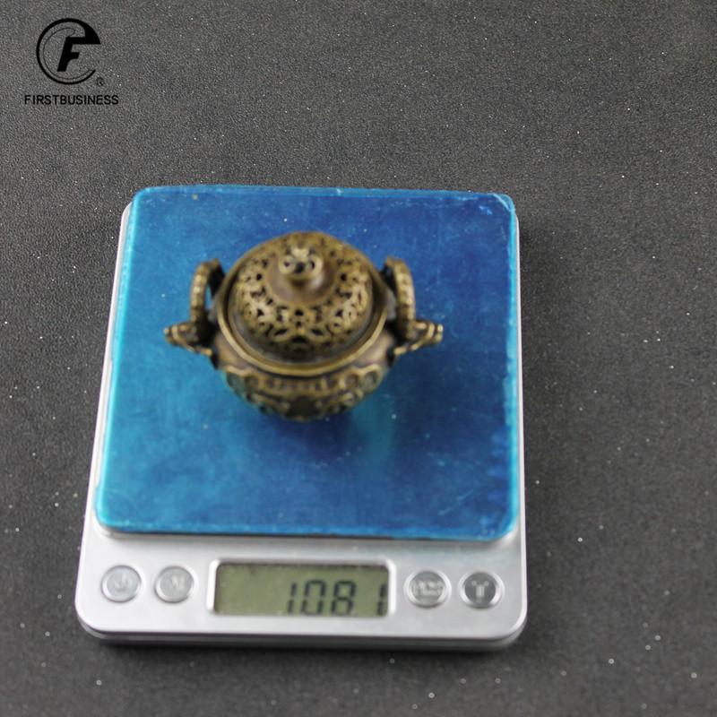 Vintage Design Tibetan Style Mini Copper Retro Bronze Incense Burner Censer Metal Craft Home Decor Buddhist Living Room Supplies