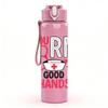 1PC You RN Get Good Hands Nurse 750ml Color Plastic Sports Water Bottle Leakproof Flip Straw Lid Suitable for Sports Office Home Use