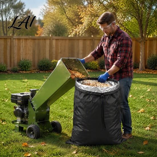 Large Capacity Collection Bag 1/2Pcs Wood Chipper Shredder Bags Oxford Cloth Drawstring Bag Universal Pouch Heavy Duty Storage for Chips Leaves and