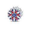 925 Silver Heart-Shaped American Flag Statue of Liberty Butterfly Charms Beads Fit Qikaola 925 Bracelets DIY Jewelry