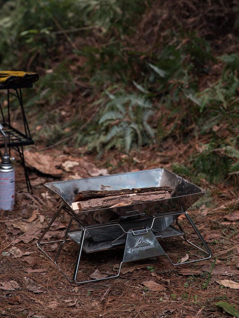 Кемпинговый гриль-костер Moon, подставка для костра, печь-барбекю, 2 регулируемых по высоте больших холщовых чехла, в комплекте MT-3