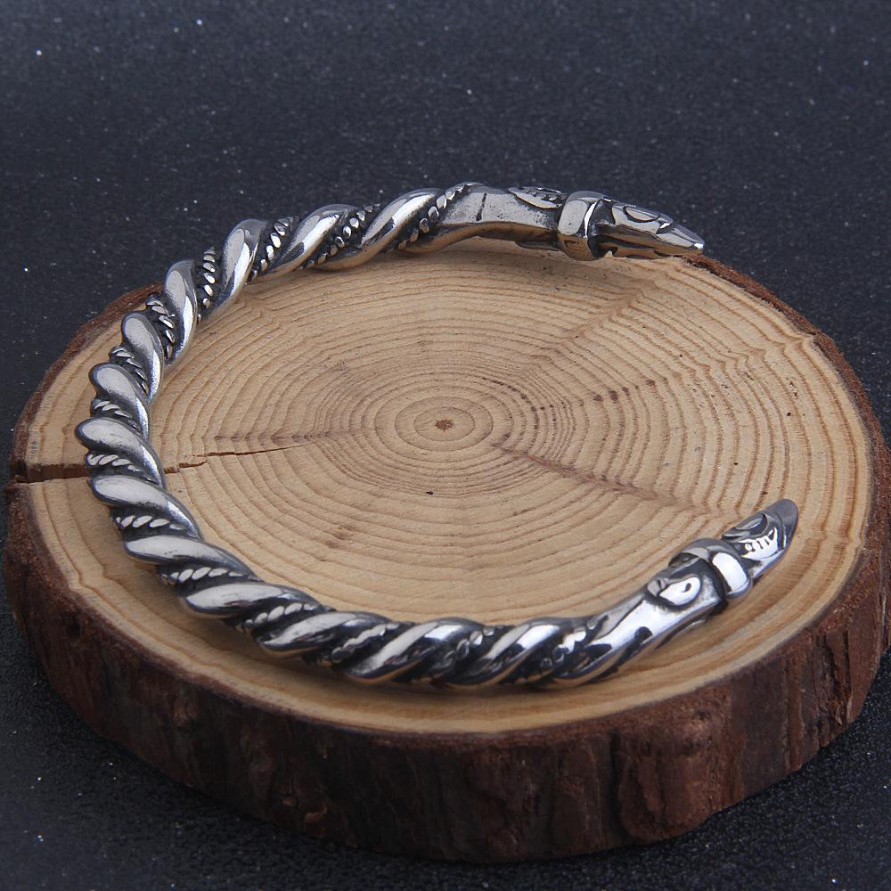 Браслет с головой ворона викингов YABEME, скандинавская мифология, винтажный браслет Одина, амулет в виде животного, языческие крутые украшения, подарки для мужчин и женщин