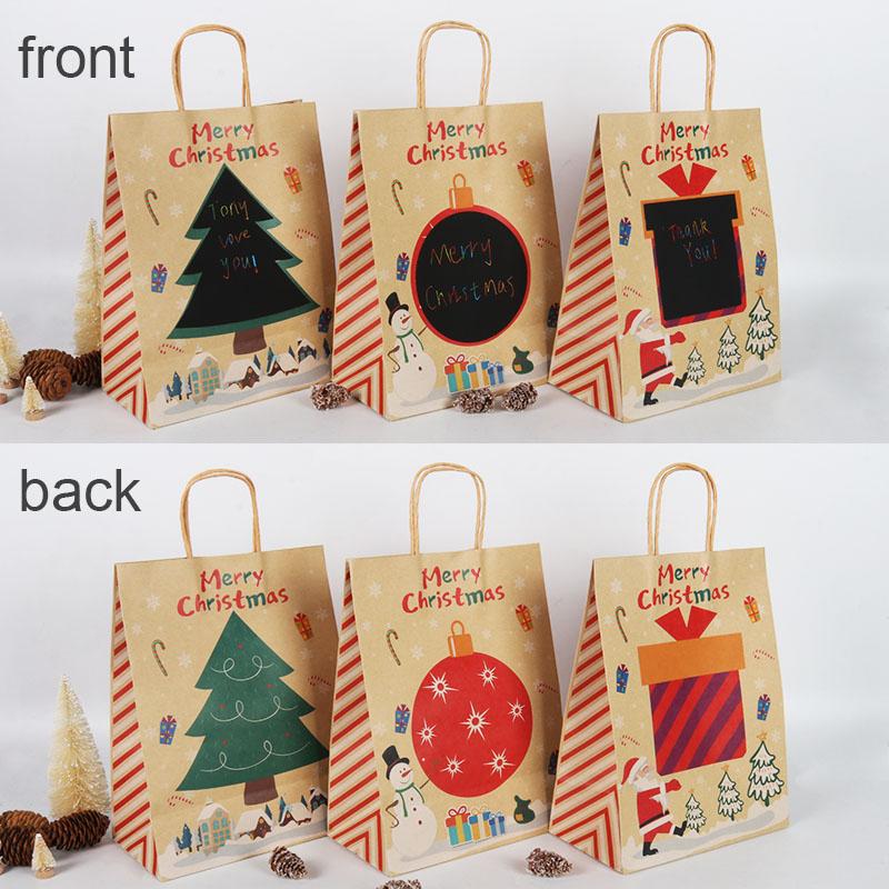 Christmas paper Kids Candy Box Bag Navidad 2025 New year christmas home decoration Natal gift bags Kerst Noel Treats packing box