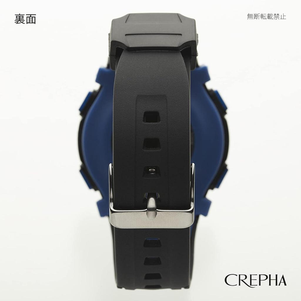 Мужские часы CREPHA Digital Solar Urethane, Радиоуправляемые, На батарейке, Ремешок, Черные, F-63-498BK