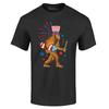Bigfoot Patriotic Sasquatch Fireworks T-shirt 4th of July Shirts