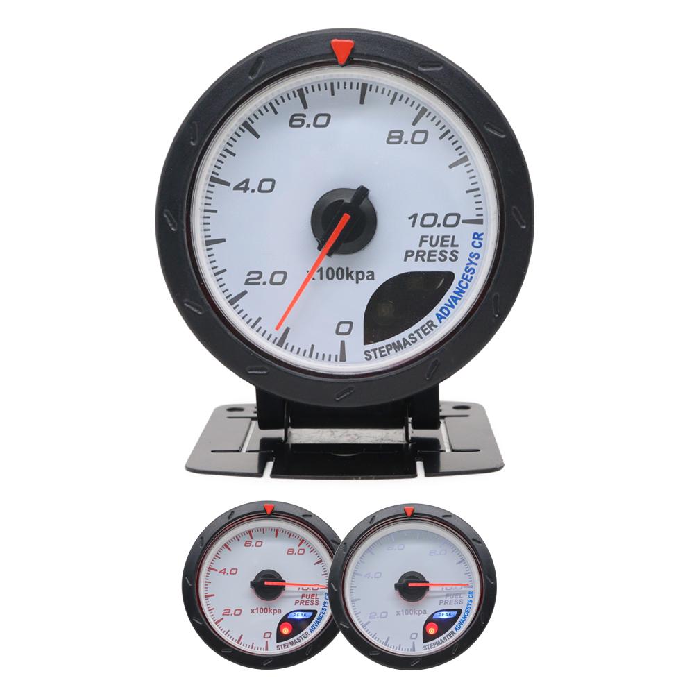 60MM Boost Turbo/Vacuum/Water Temp/Oil Temp/Oil Press/Voltmeter/Air Fuel Ratio/ EGT/Fuel Press/RPM White Face Gauge With Logo
