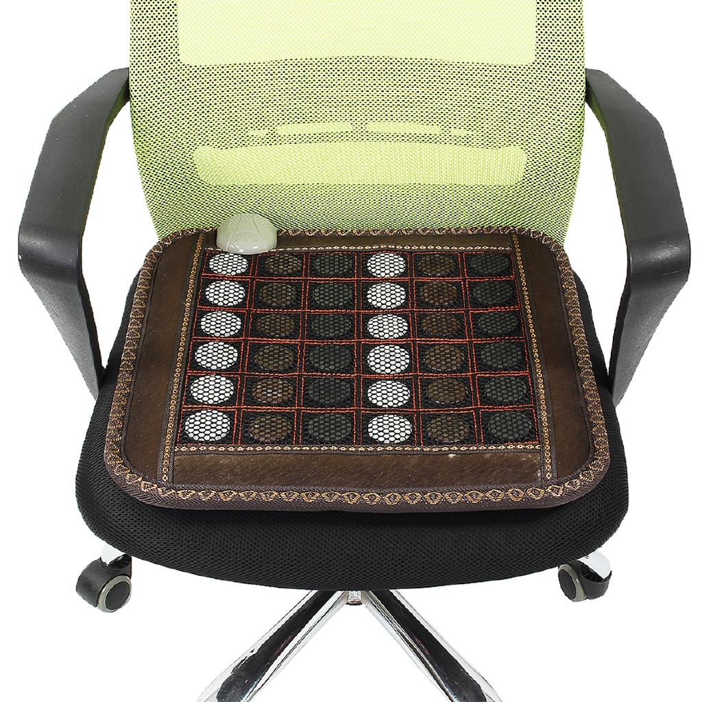 AC220V 60Hz Jade Massage Heating Mat Seat Pad Infrared Tourmaline Stone Pain Relief Relax Mat Therapy Back Shoulder Leg Muscle Body