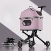 Magnesium Alloy Pet Stroller Ultra Lightweight Foldable Dog Cat Carrier Portable Travel Pushchair for Teddy Outdoor Walking Cart