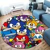 Sonic Hedgehog Round Area Rug Carpet Rug For Living Room Bedroom Sofa Playroom Decor Nonslip Floor Mat