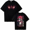 Hot Anime Demon Slayer Akaza T-shirt O-Neck Short Sleeve Shirts Printing Shirt Fans Gift
