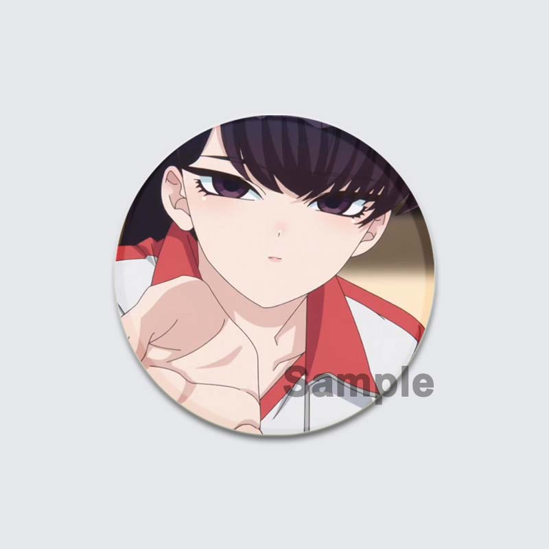 32/44/58 мм Komi Can T Communicate Круглая булавка Милая мультяшная застежка-брошь для рюкзака Аксессуары для одежды Аниме Коллекция Значков Украшения