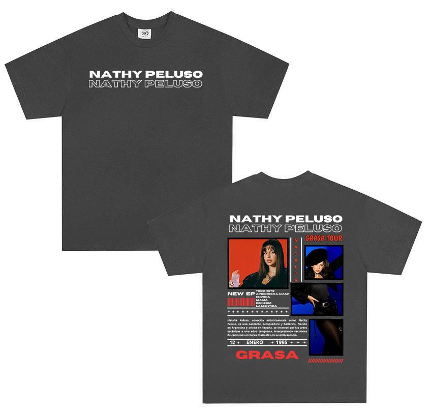 Singer Nathy Peluso Tour Album 2025 Graphic T Shirts Men Women Hip Hop Harajuku Fashion Cotton Short Sleeve T-shirt Streetwear