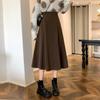 Женская корейская шерстяная юбка А-силуэта с высокой талией, тренд сезона осень/зима 2025 года
