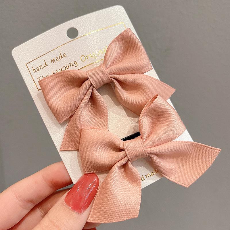 Korean Bow Hair Clips for Girls - Cute Small Hairpins & Accessories for Babies and Kids