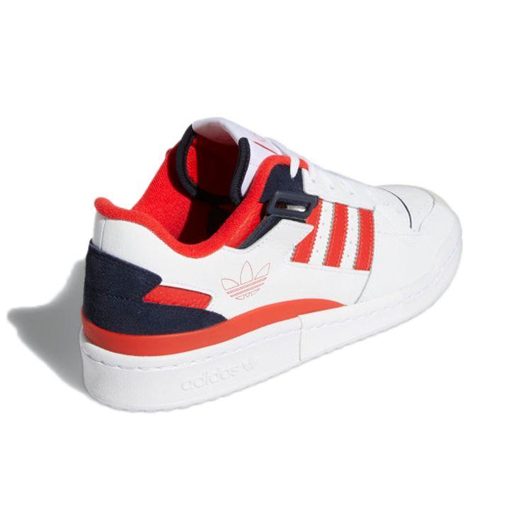 Adidas Forum Exhibit Low Cloud Бело-красные кроссовки унисекс Legend-Ink GZ5391