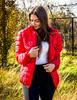 USB heated jacket for women and men, plus size, autumn, insulated, long, xxl, red, size S