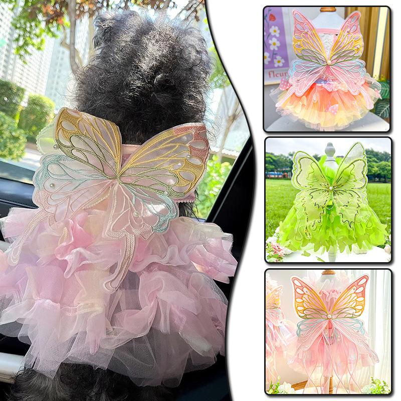 Dog Cat Dress Spring Princess Lace Skirt Pet Clothing Stripe Skirt Puppy Princess Apparel Cute Puppy Clothes Pet Cat Clothes