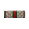 Gucci Ophidia Съемный и регулируемый плечевой ремень Холщовая и кожаная сумка Супер Мини Женская Бежевый и Эбеновый