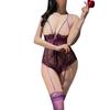 Сексуальное кружевное сексуальное цельное белье на бретелях, униформа для флирта в постели королевской сестры, утягивающее белье для талии