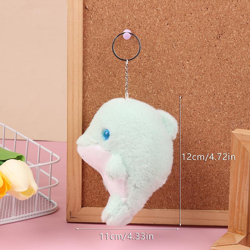 Милая плюшевая игрушка дельфин мультфильм брелок для ключей в виде животного милая плюшевая кукла держатель для ключей рюкзак кулон для детей подарки