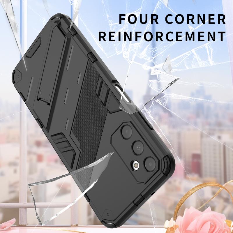 Shockproof Case For Samsung A15 A25 A35 A55 A05 A05S Armor Holder Back Coque for Galaxy S24 Ultra S23 FE S24 Plus Phone Cover