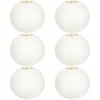 DOITOOL 40cm Washi Paper Lampshade Pendants, 6-Pack, Round Paper Chandelier Lampshades, Japanese Style Light Covers, Replacement Lampshades for DIY
