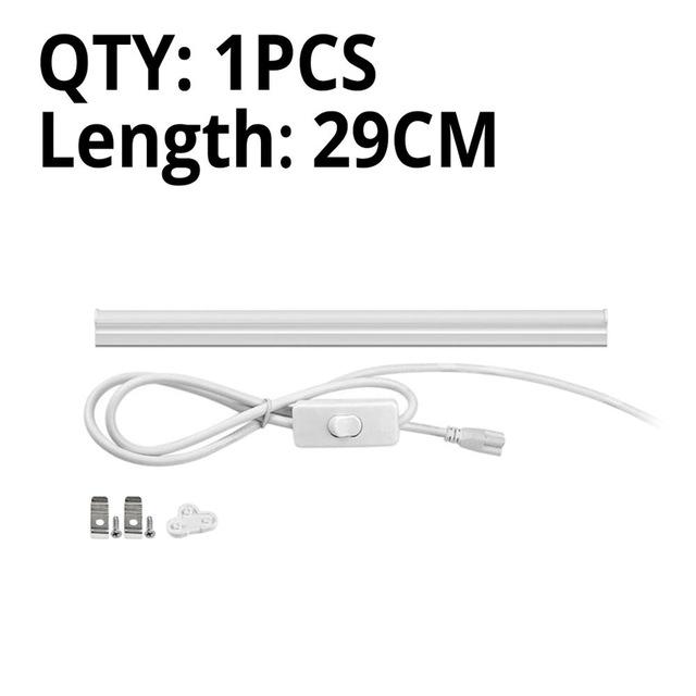 T5 светодиодный ламповый светильник 220 В, светодиодный кухонный настенный светильник, трубка 6 Вт, 29 см, лампы вкл/выкл, домашний кабинет, ночное освещение с вилкой европейского стандарта