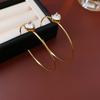 Серьги-кольца из золота с измельченным серебряным цирконом серьги Европейский и американский дизайн серег нишевые