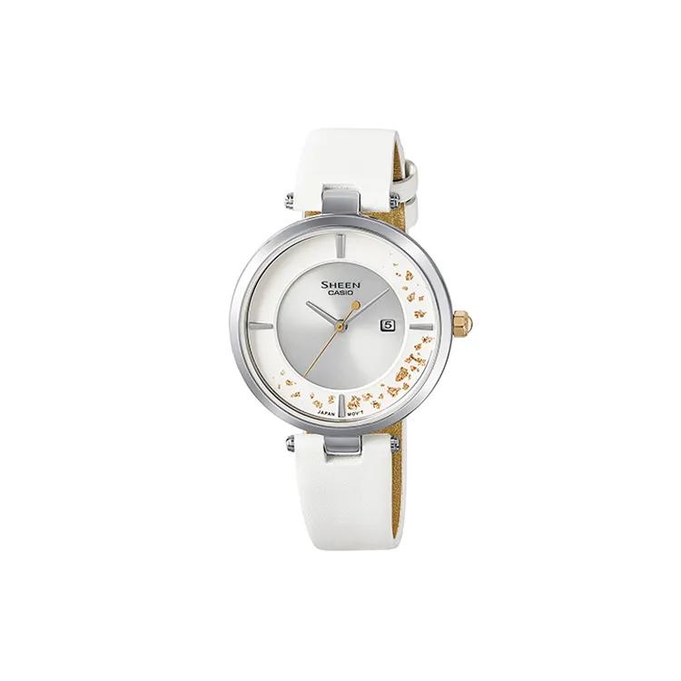 CASIO Women's SHEEN Silver Watch (Unisex) Japanese Korean Watches SHS C100L 7AUPFJ