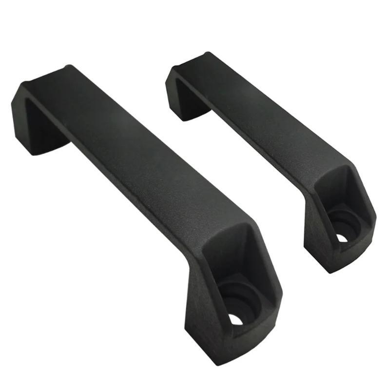 Surface Mounted Black Nylon Handle for Cabinet Door Thickened Small Size Industrial Machine Enclosure Sturdy Easy Install Grip