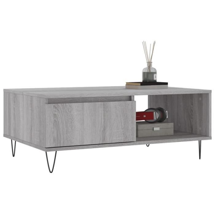 VidaXL Coffee Table Sonoma Grey 90x60x35 Cm Engineered Wood 827066