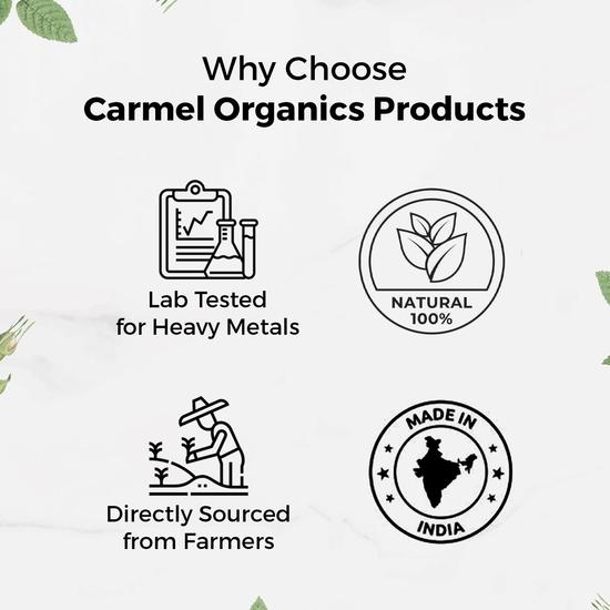 CARMEL ORGANICS Bacopa Monnieri 340 Gram Powder | Herbal Supplement for Focus, Memory & Stress Relief | Non-GMO | Neer Brahmi